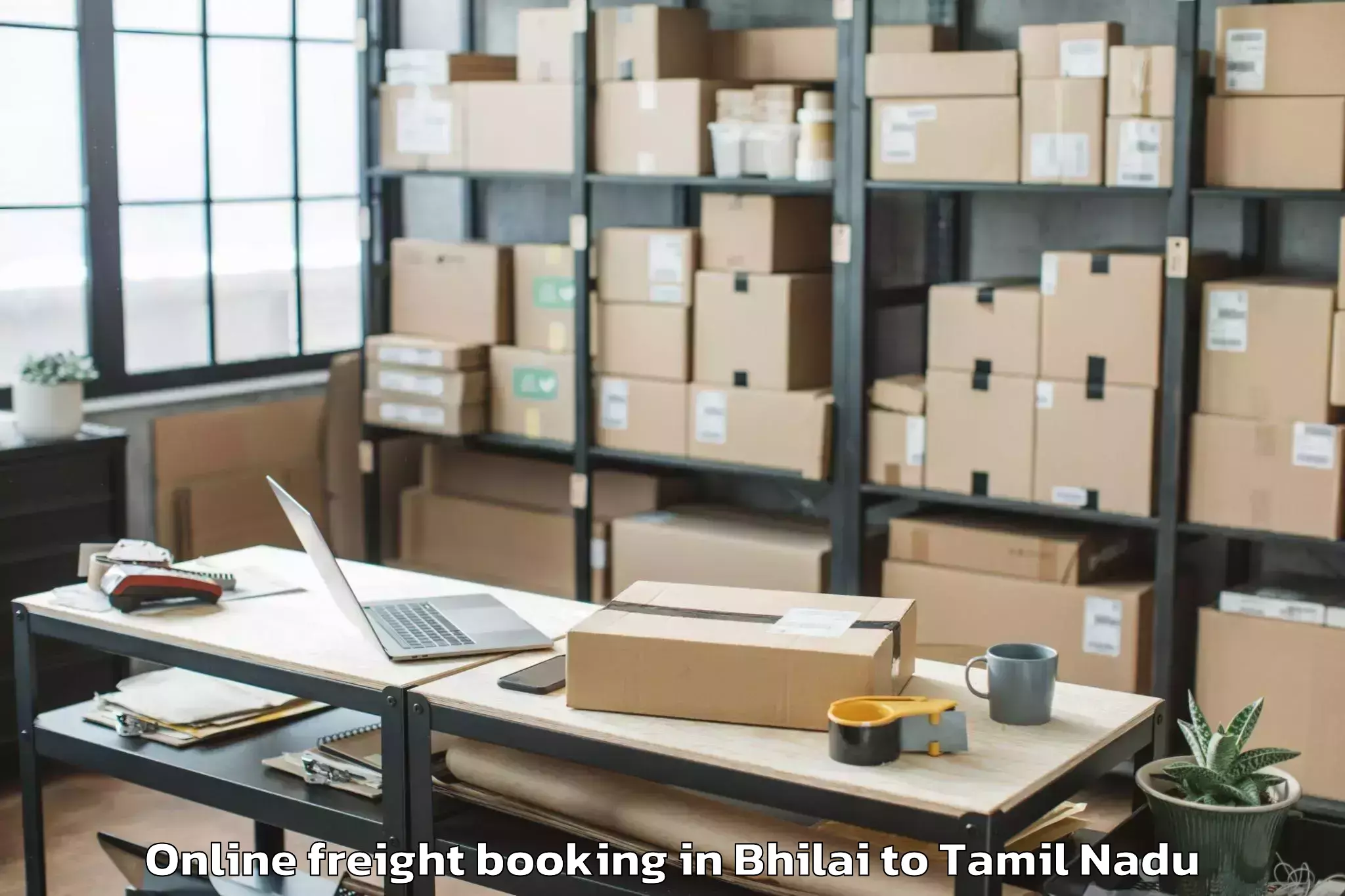 Professional Bhilai to Kadambur Online Freight Booking